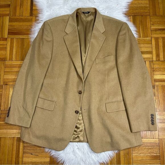 CAMEL HAIR blaze Men's jacket lined  Haspel size 42 - Picture 2 of 12